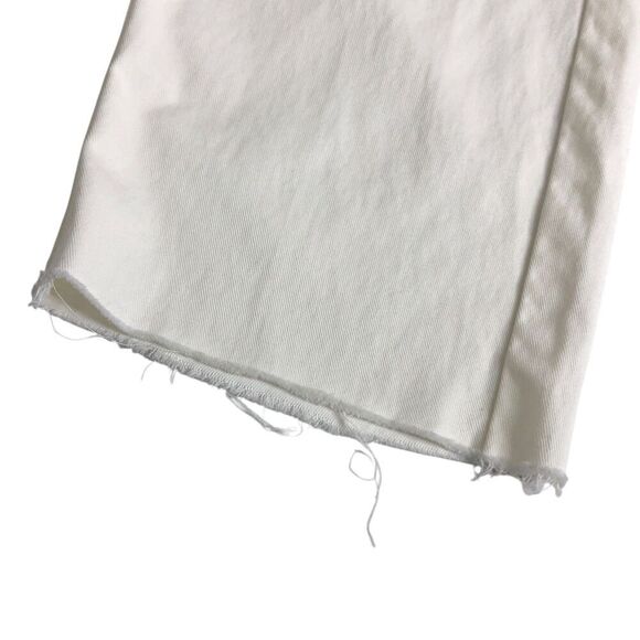 J Crew Pants Womens 14 White Chino Mid Raw Hem Crop Ankle Preppy Coastal Chic - Picture 7 of 12